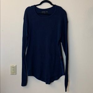 JAFLDS Size Small Navy Blue Tunic Blouse